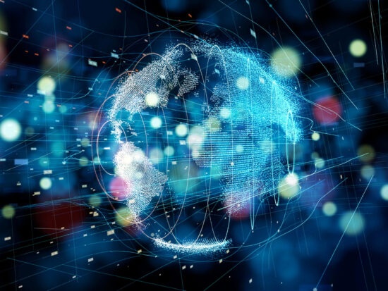 Global communication network concept.