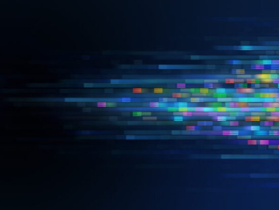 Multi-colored, pixelated background