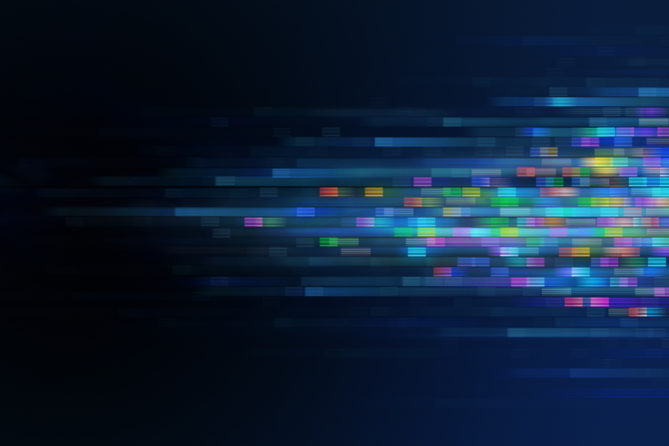 Multi-colored, pixelated background