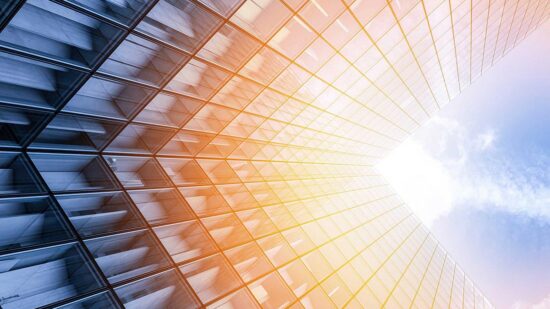 Abstract view of a skyscraper